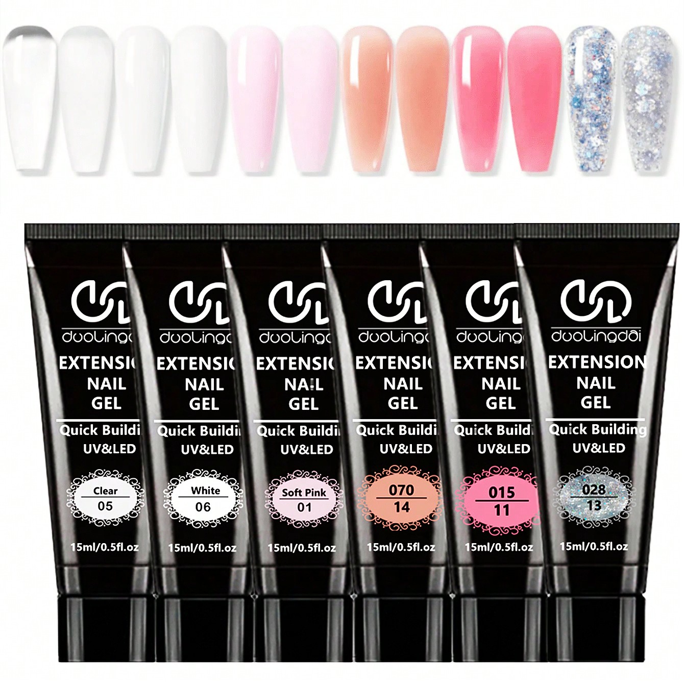 Polygel Nail Kit - 6 Renkli Poli Ekstensiyon Jel Tırnak