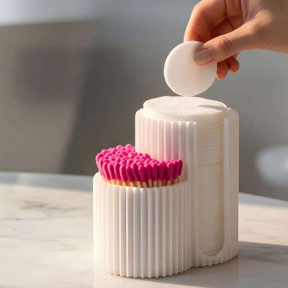 Nail Art Quirky - Pamuklu Çubuk Saklama Kutusu Makyaj Yuvarlak
