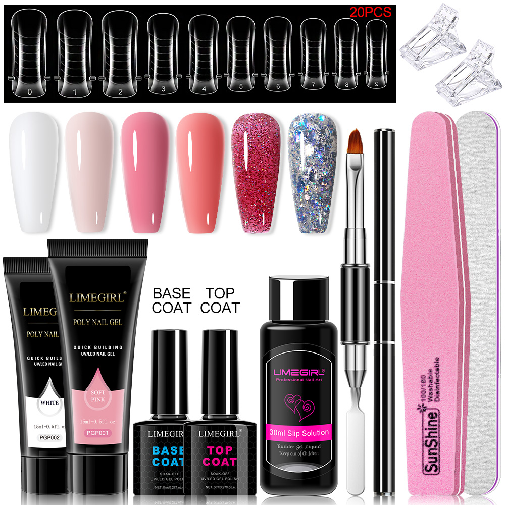 Polygel Nail Kit - Uzatma Çivileri için Poli Tırnak Jel