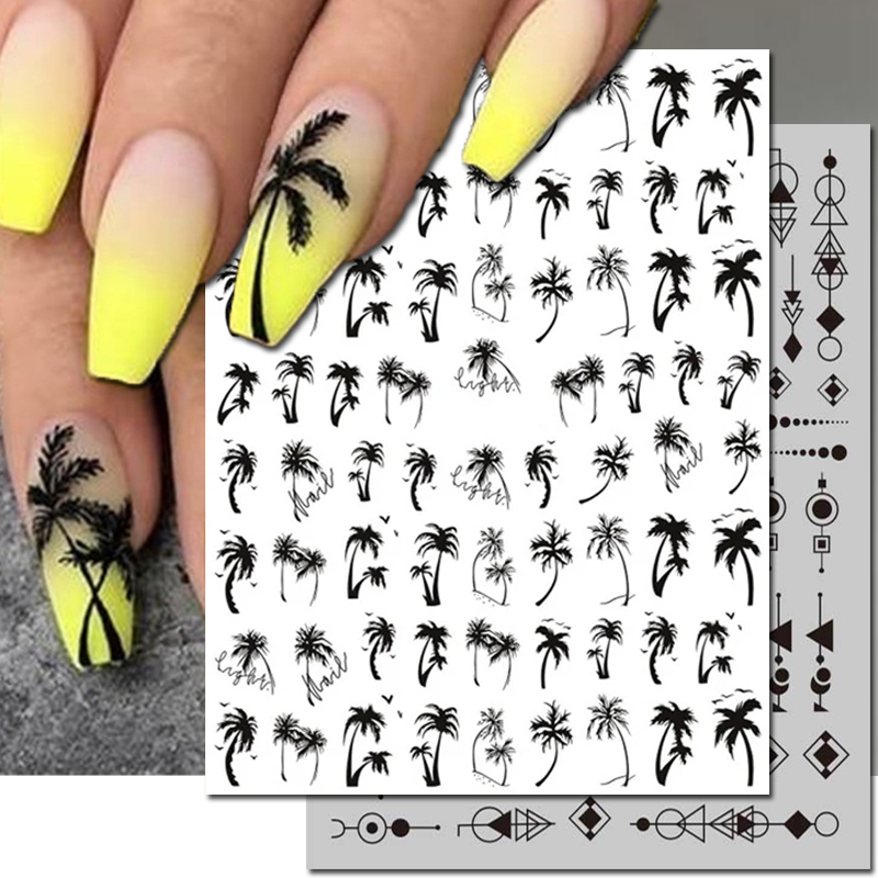 Nail Art Leopard - 3d Nail Art Çıkartmaları Geometrik Çizgiler