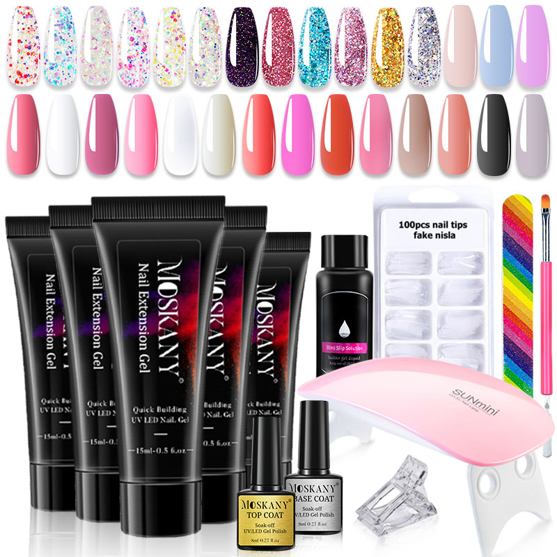 Polygel Nail Kit - Poli Tırnak Jel Tam Set 6