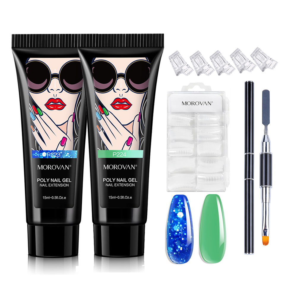 Polygel Nail Kit - Poli tırnak jeli kiti-15ml jel kitleri