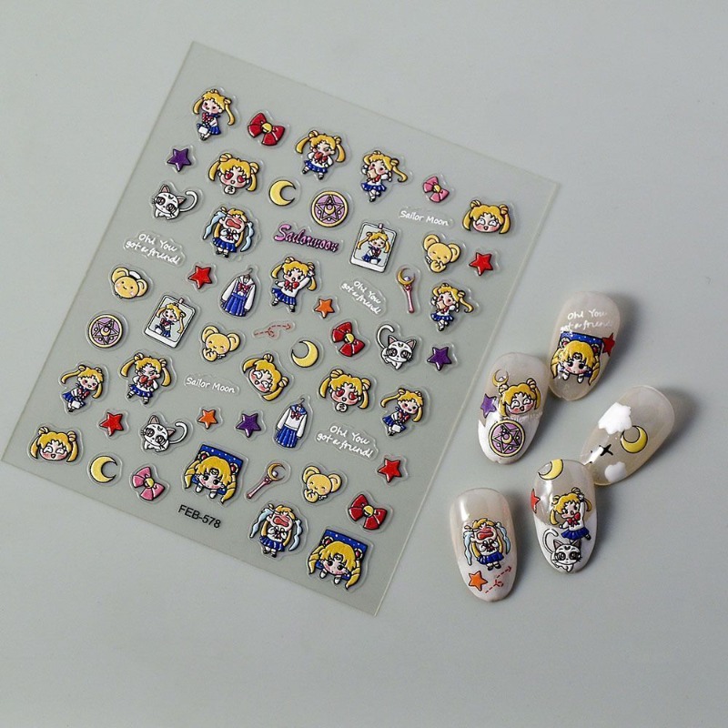 Nail Art Quirky - Yeni Sailor Moon anime çevre birimi