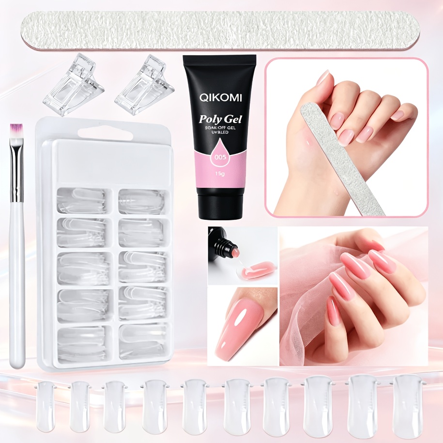 Polygel Nail Kit - QIKOMI Poli Jel Tırnak Uzatma Kiti,