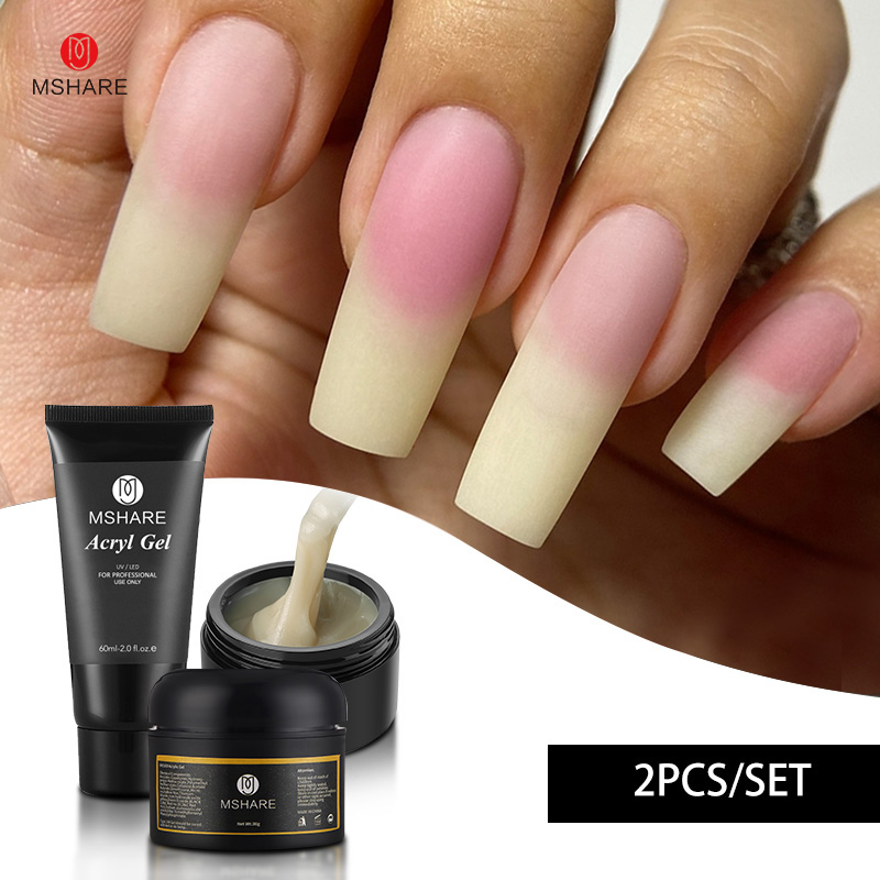 Polygel Nail Kit - MSHARE 2 adet/takım 30g/60g Doğal Akrilik