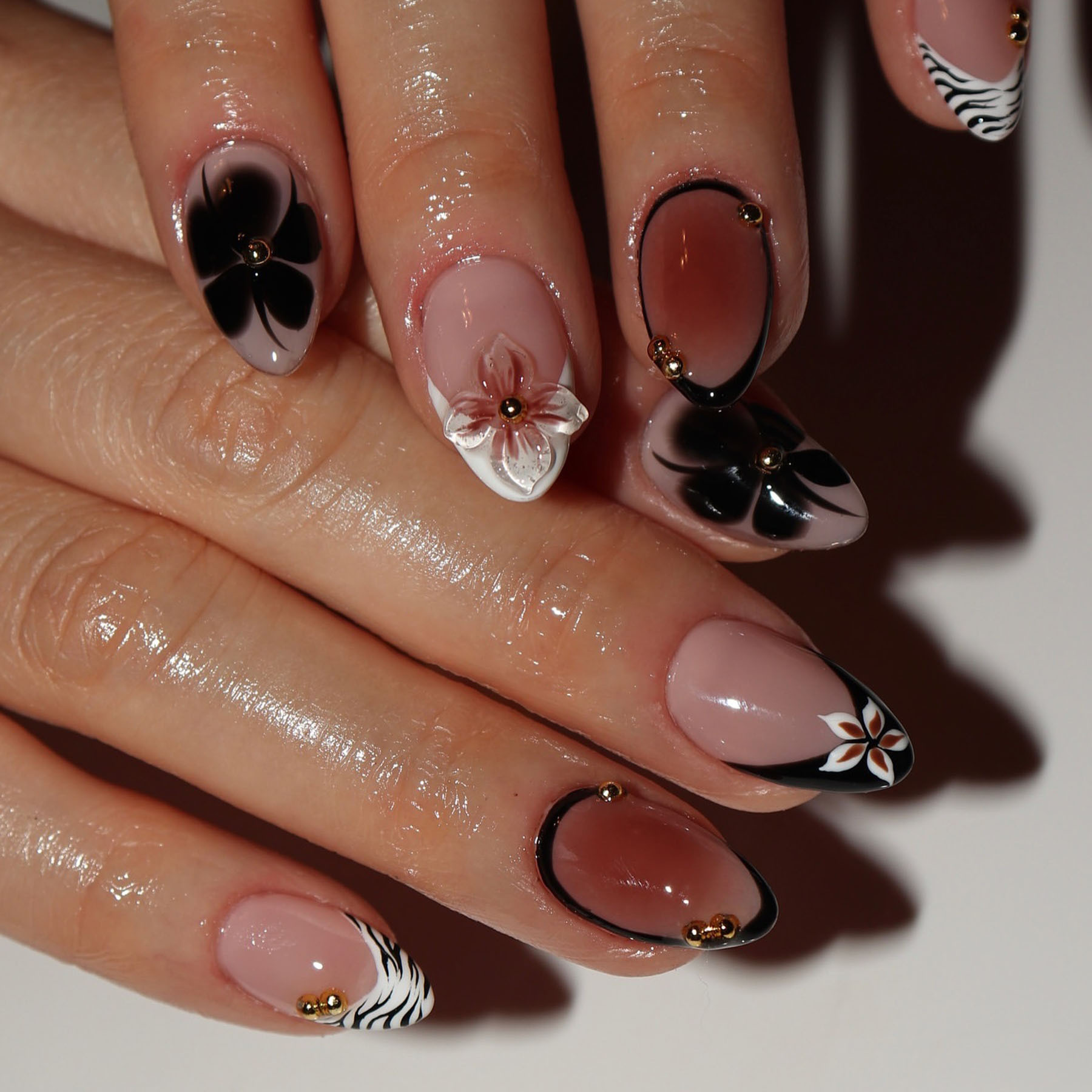 24 Adet Çiçek Desenli Takma Tı - Nail Art Leopard incelemesi ve fiyatı