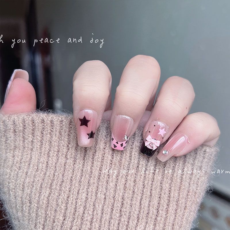 10 adet kısa kare takma tırnak - Nail Art Leopard incelemesi ve fiyatı