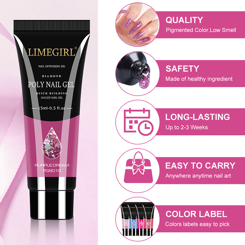 15ml tırnak jeli seti hızlı uz - Polygel Nail Kit incelemesi ve fiyatı