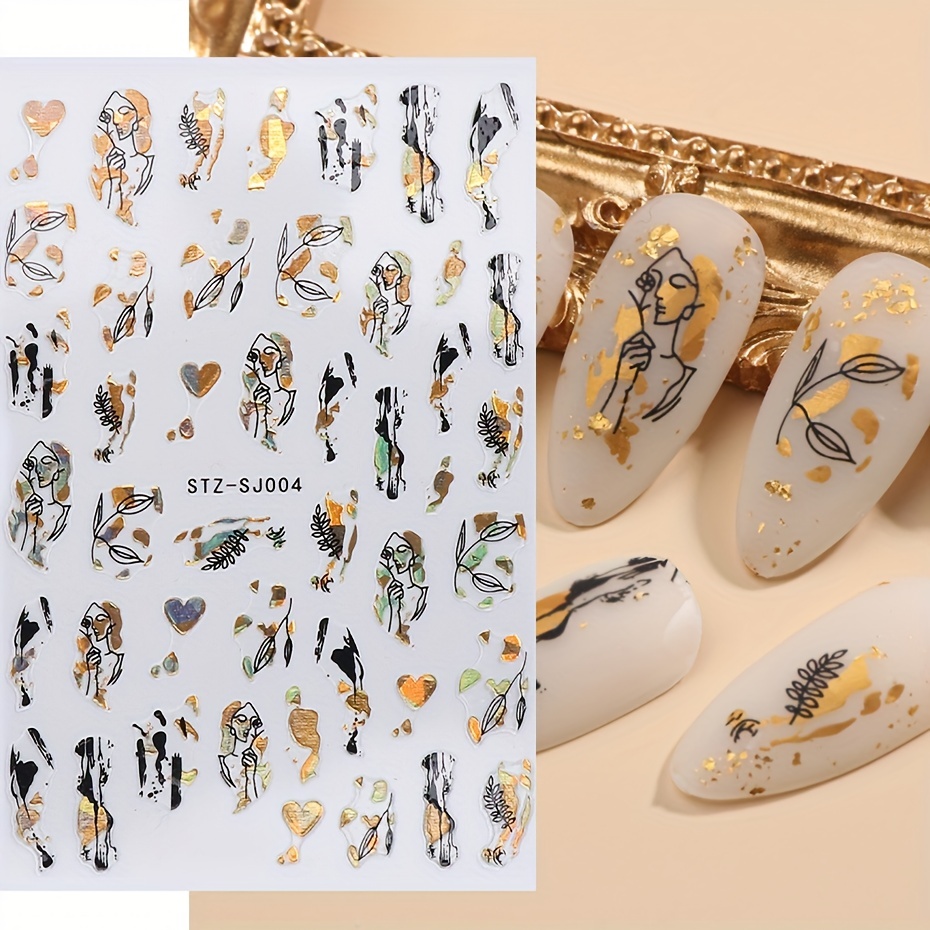 1 adet soyut geometri çıkartma - Nail Art Leopard incelemesi ve fiyatı