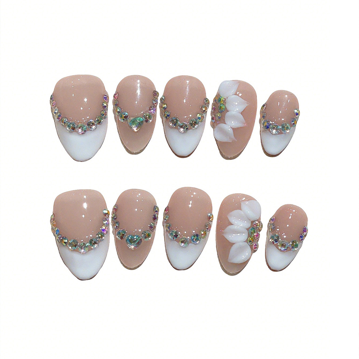 10 adet Kısa Badem Şeklinde El - Nail Art Fake incelemesi ve fiyatı
