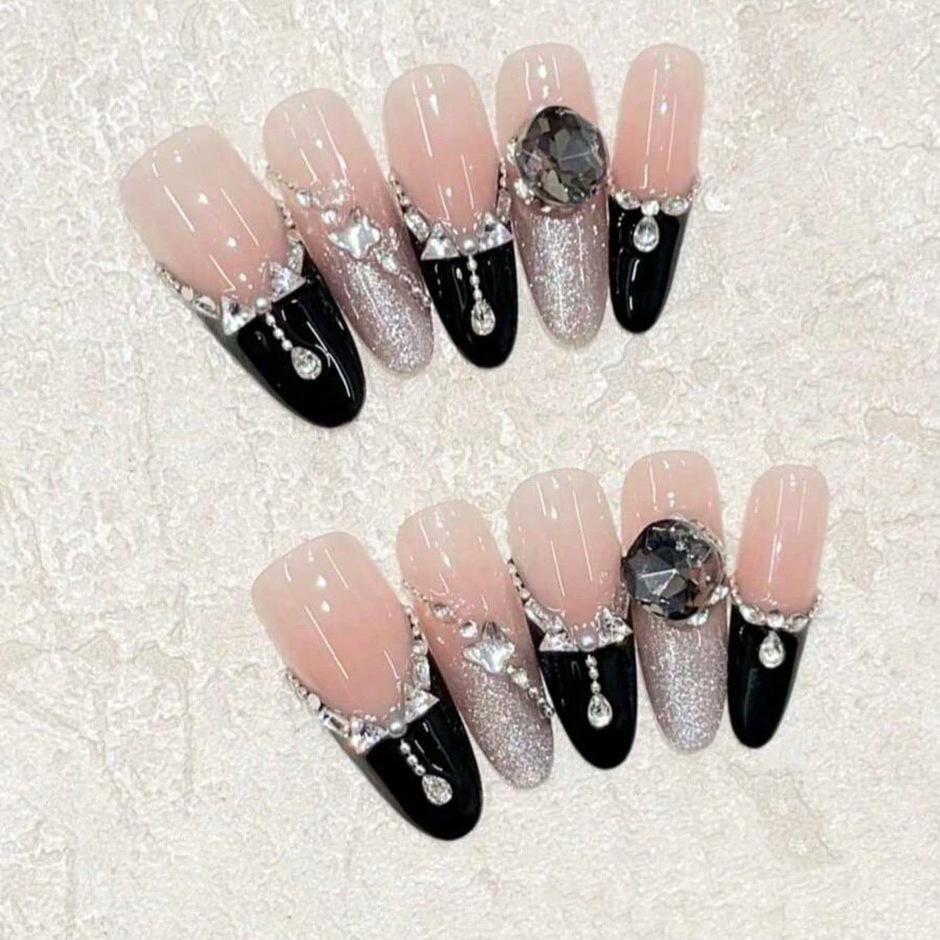10 adet Uzun Tabut Şeklinde Si - Nail Art Quirky incelemesi ve fiyatı