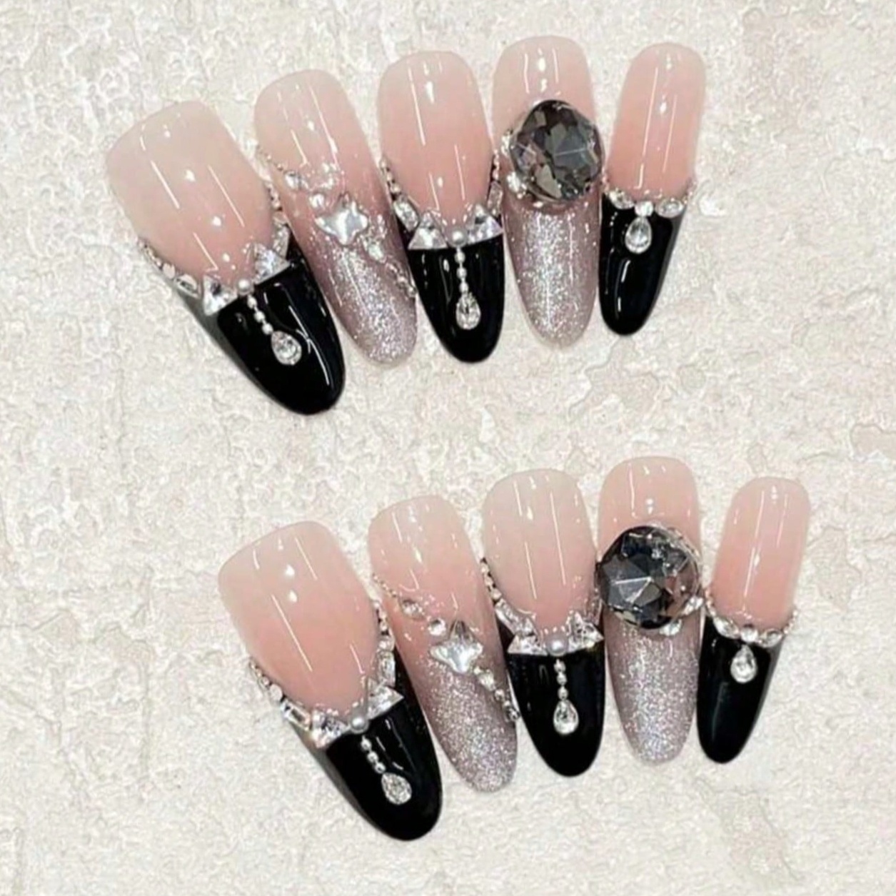 10 adet Uzun Tabut Şeklinde Si - Nail Art Quirky incelemesi ve fiyatı