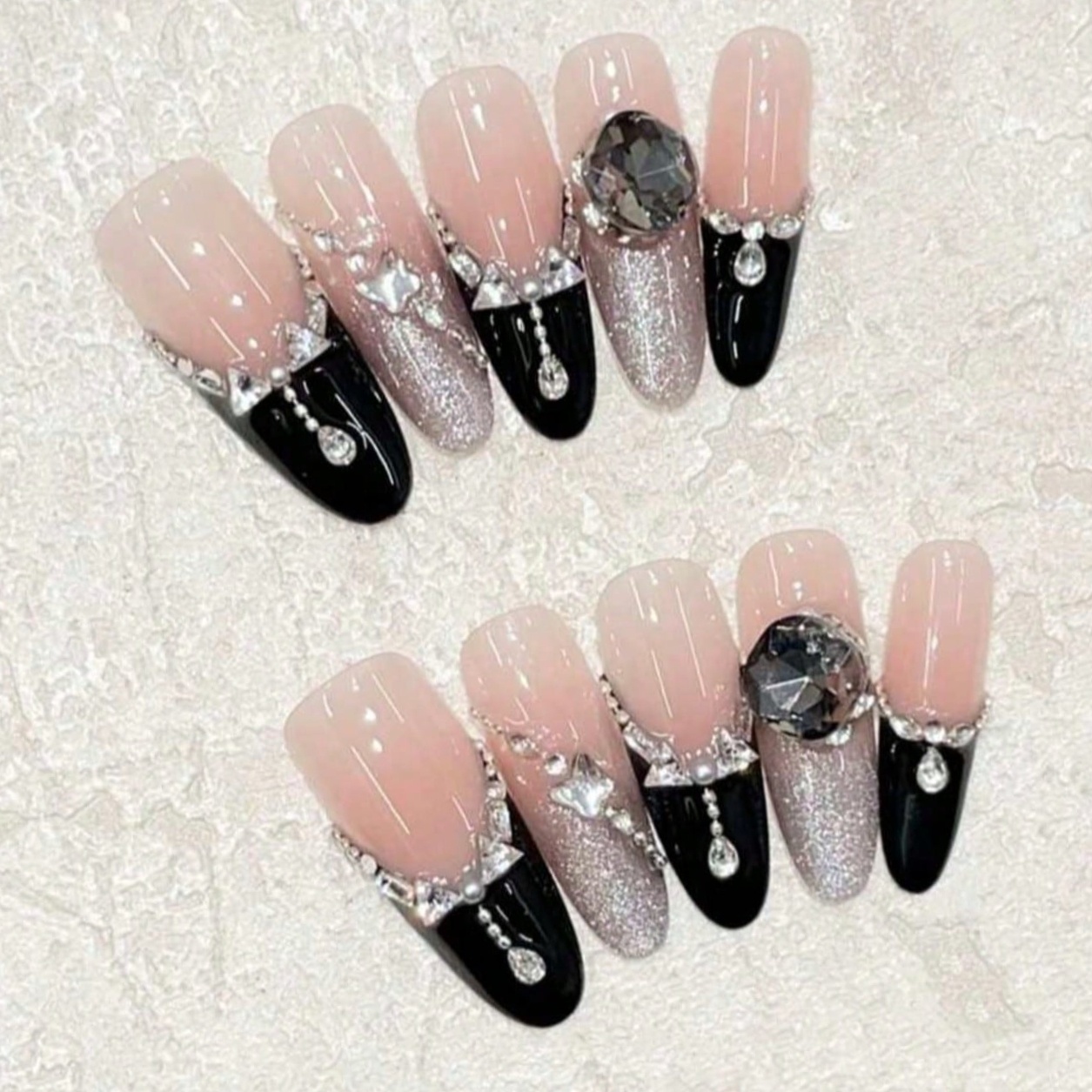 10 adet Uzun Tabut Şeklinde Si - Nail Art Quirky incelemesi ve fiyatı
