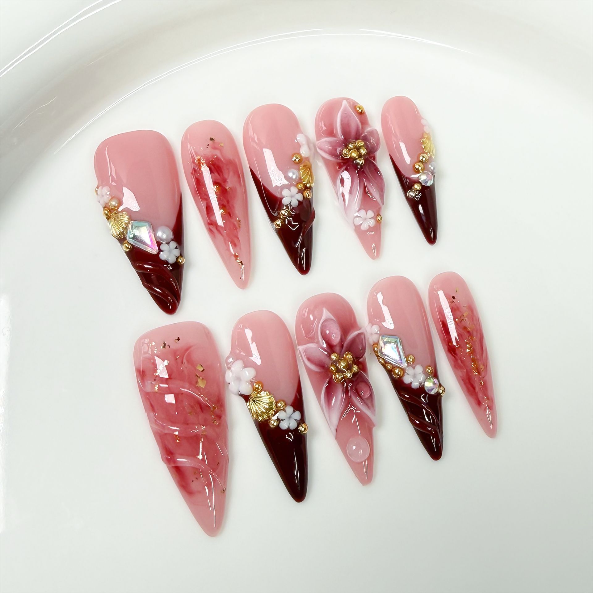 10 adet Retro Uzun Stiletto Sa - Nail Art Fake incelemesi ve fiyatı