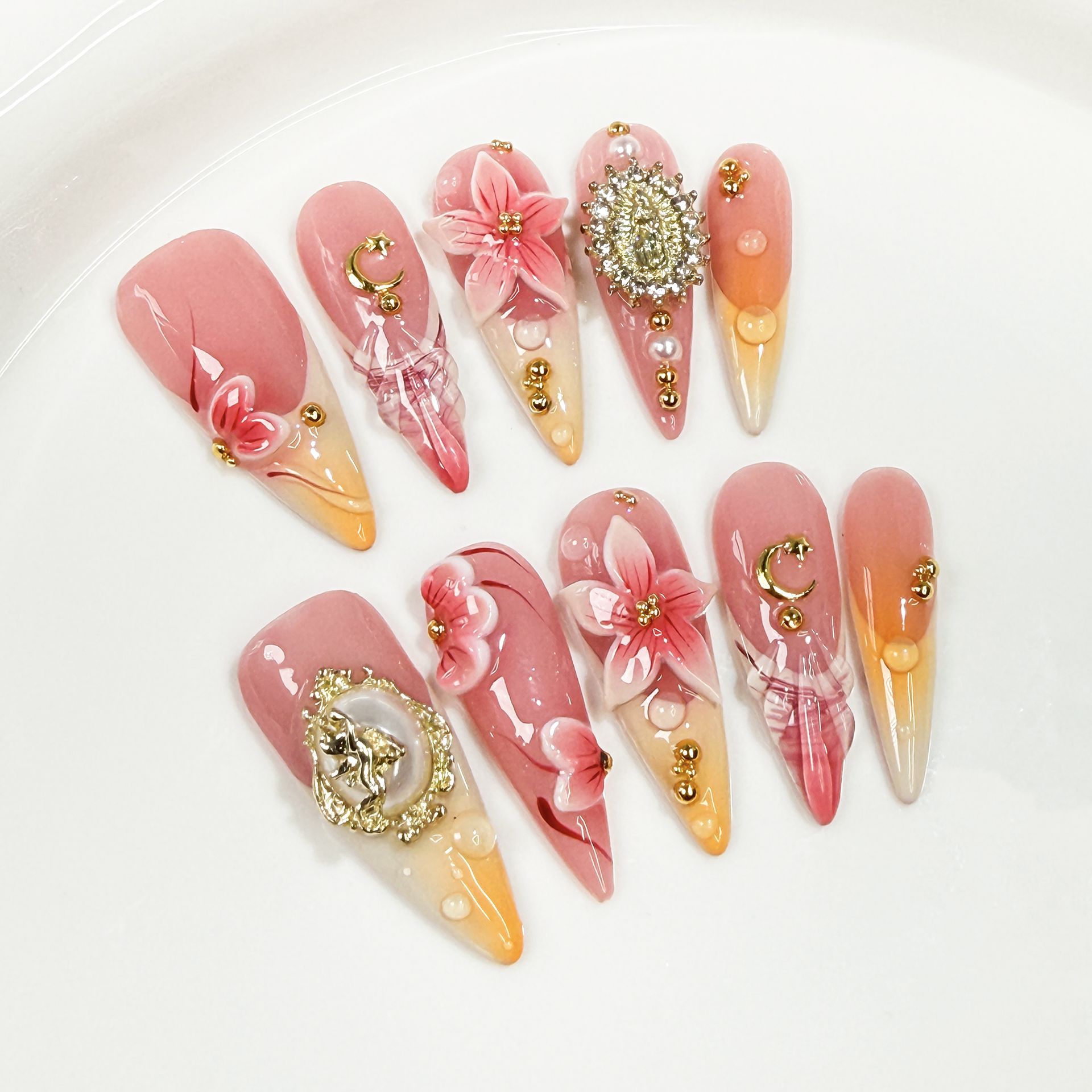 10 adet Retro Uzun Stiletto Sa - Nail Art Fake incelemesi ve fiyatı