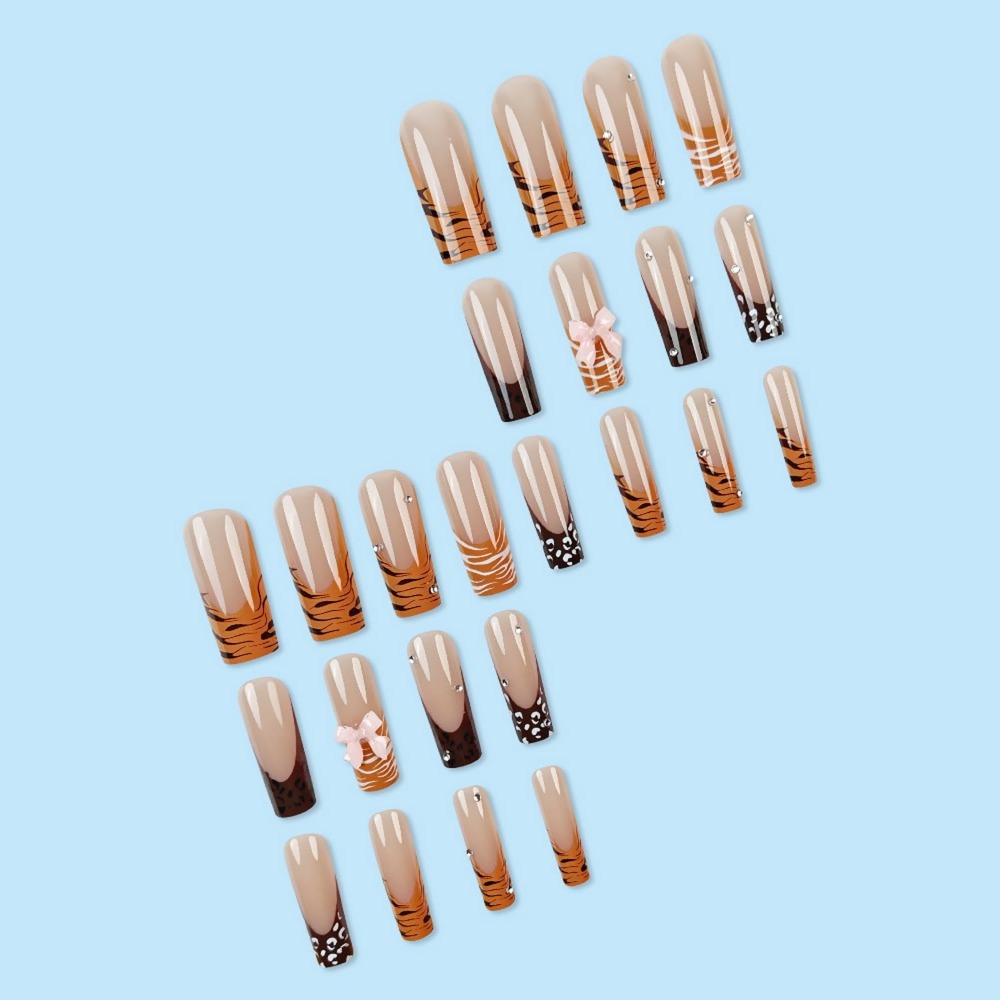 Leopar Desenli Fransız Uçlu Ta - Nail Art Leopard incelemesi ve fiyatı