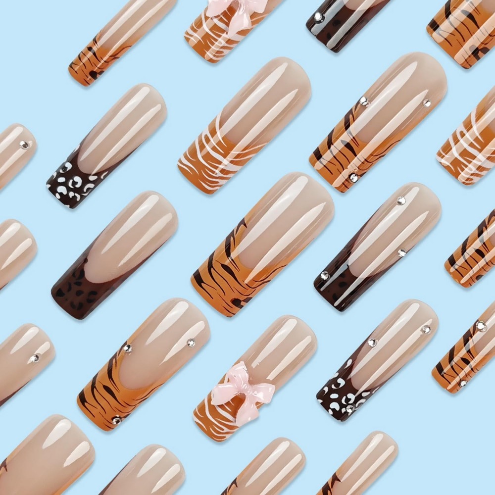 Leopar Desenli Fransız Uçlu Ta - Nail Art Leopard incelemesi ve fiyatı