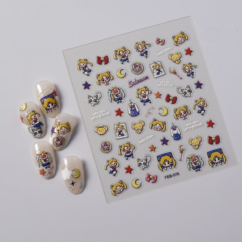Yeni Sailor Moon anime çevre b - Nail Art Quirky incelemesi ve fiyatı