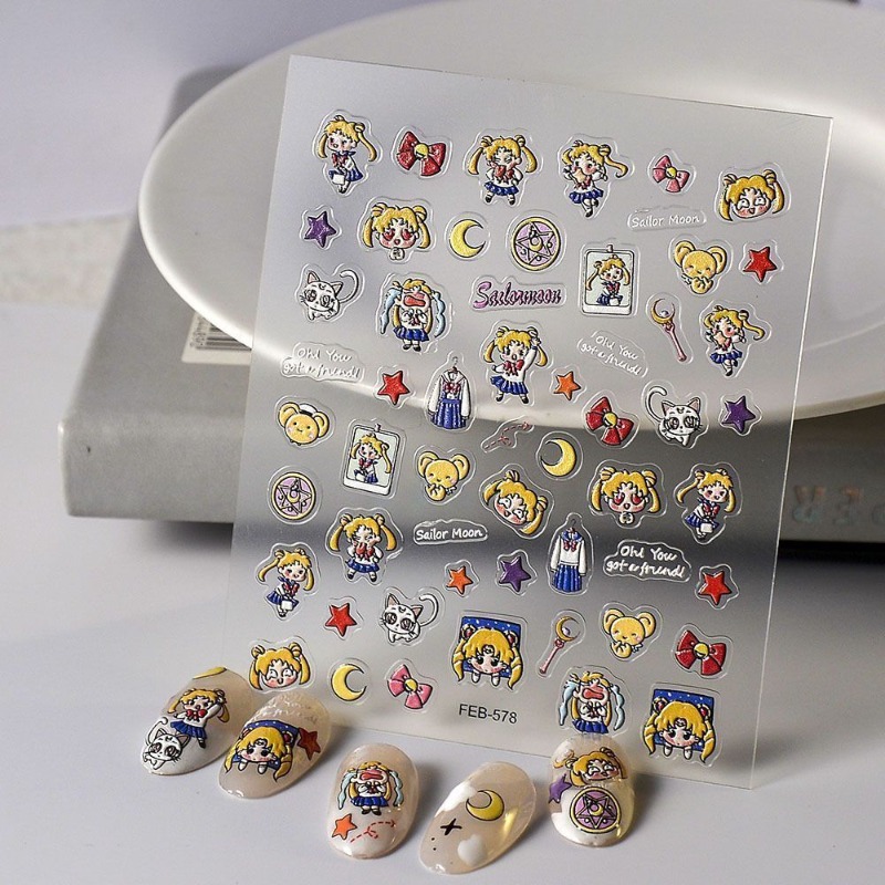 Yeni Sailor Moon anime çevre b - Nail Art Quirky incelemesi ve fiyatı