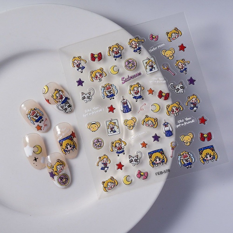 Yeni Sailor Moon anime çevre b - Nail Art Quirky incelemesi ve fiyatı