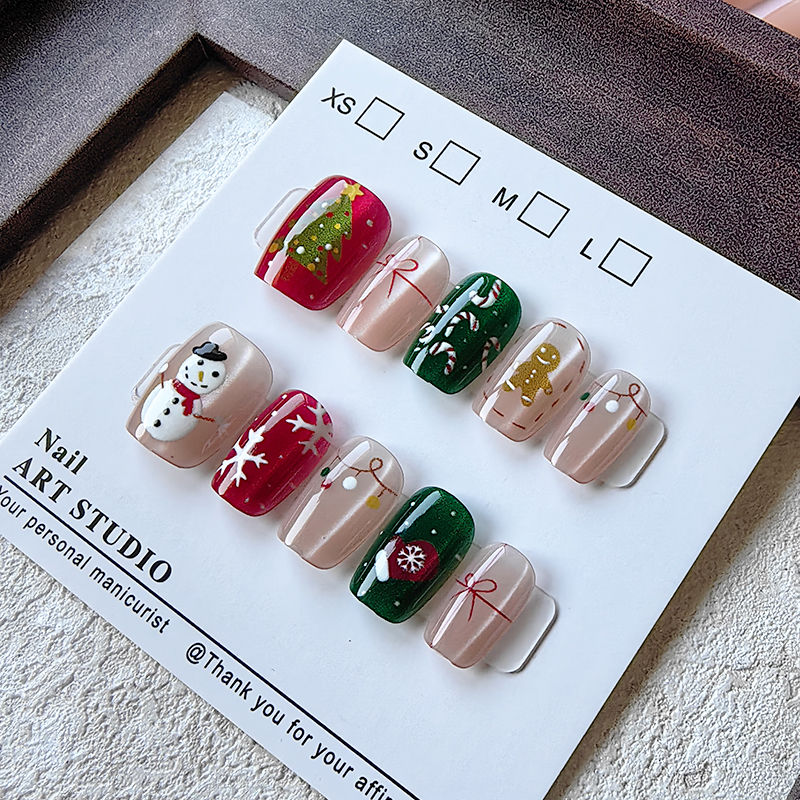10 Adet Noel Yarım El Yapımı T - Nail Art Fake incelemesi ve fiyatı