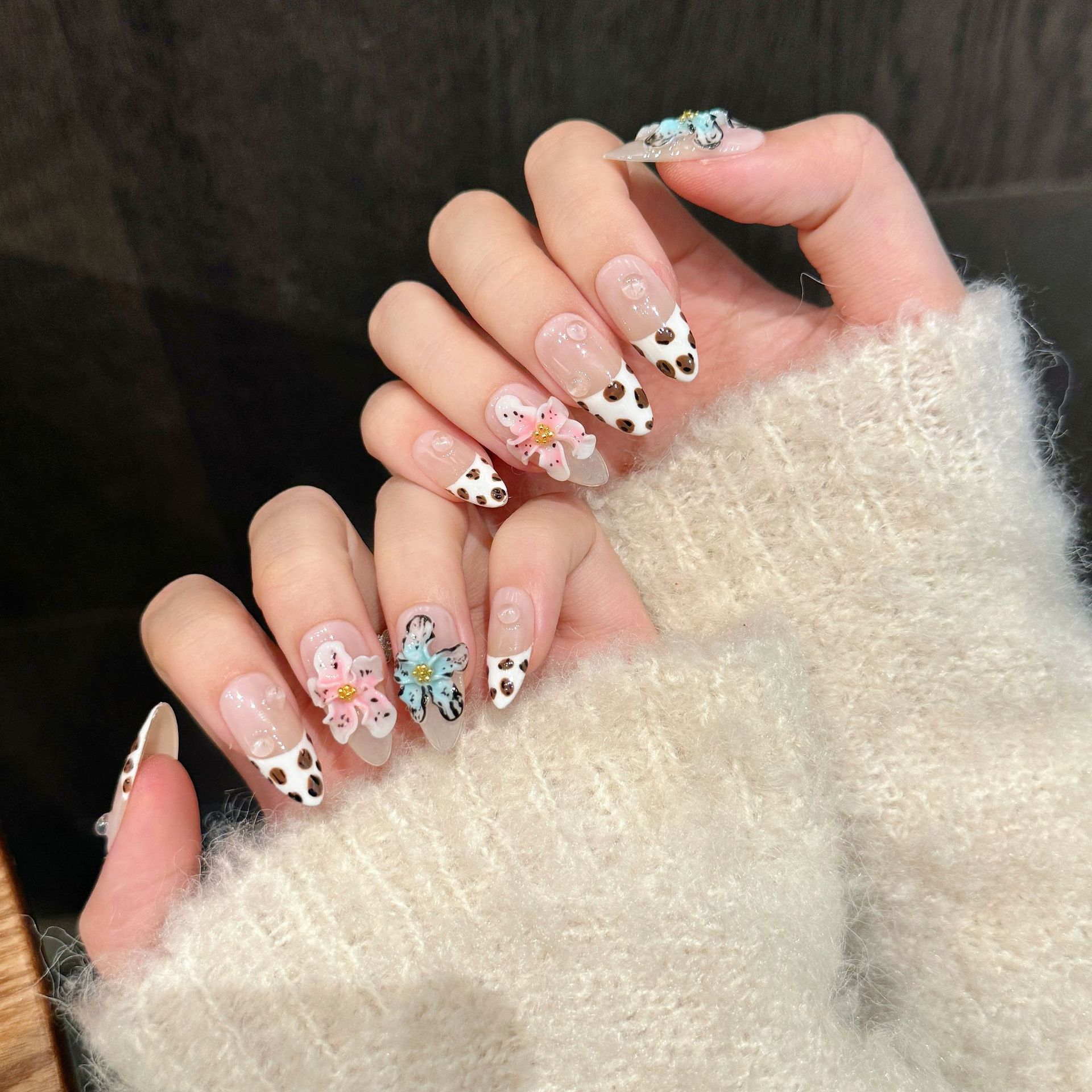 10 adet Parlak Badem El Yapımı - Nail Art Leopard incelemesi ve fiyatı