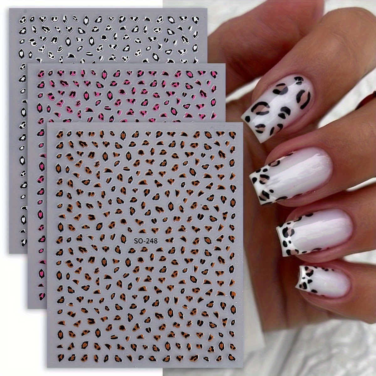 3 adet Meilad leopar desenli t - Nail Art Leopard incelemesi ve fiyatı