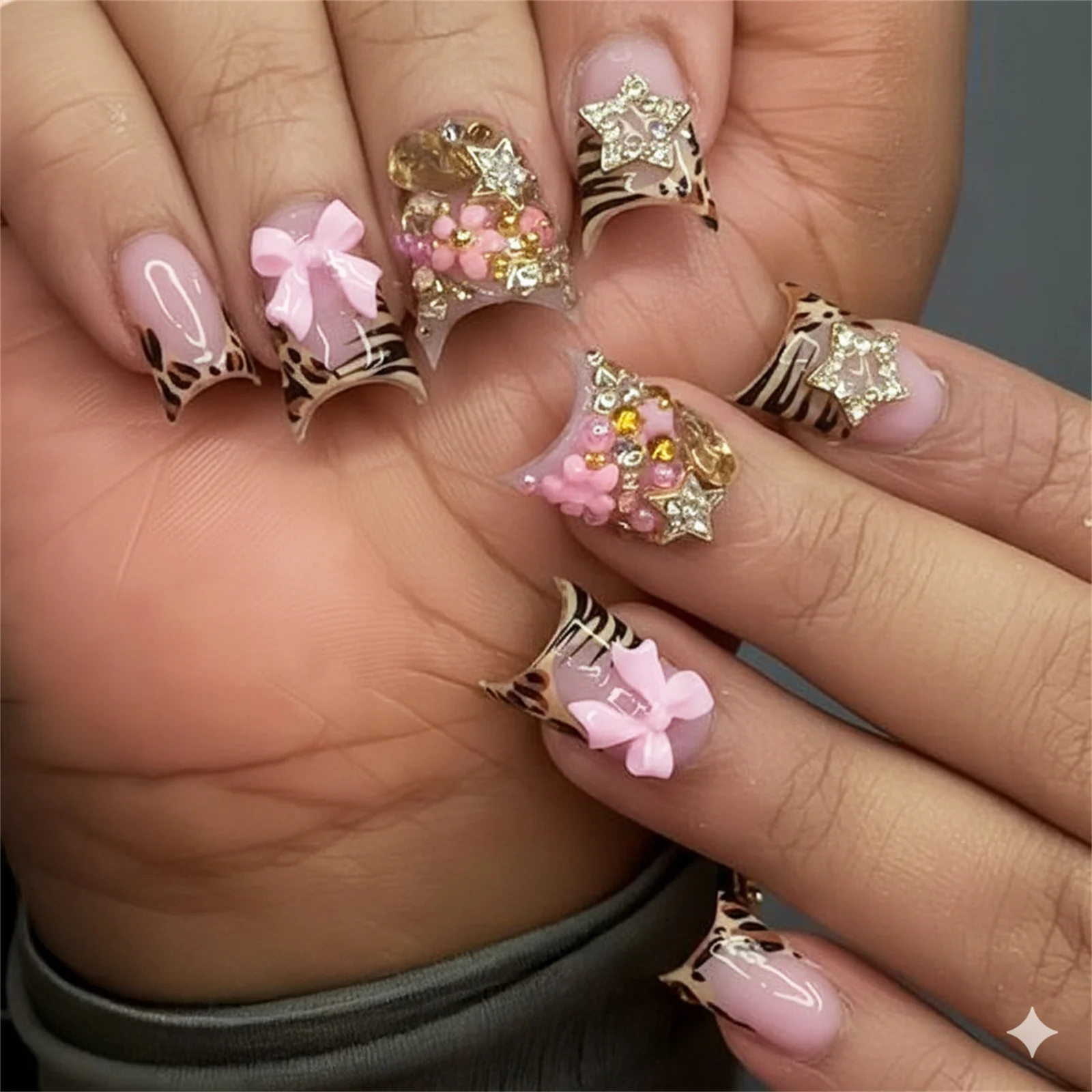 24 Adet Kısa Ördek Tırnağı Tak - Nail Art Leopard incelemesi ve fiyatı